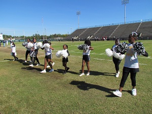 Youth Cheer Group at the Peanut Bowl